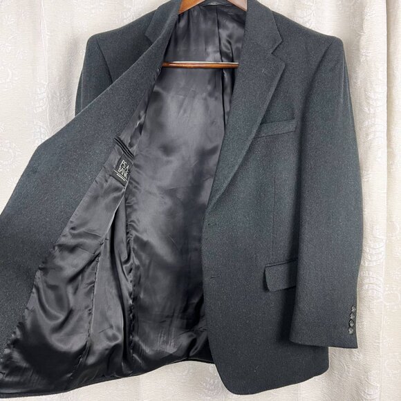 Camel hair charcoal gray 2-button suit jacket Joseph A Bank blazer sport coat 42 - Picture 4 of 8